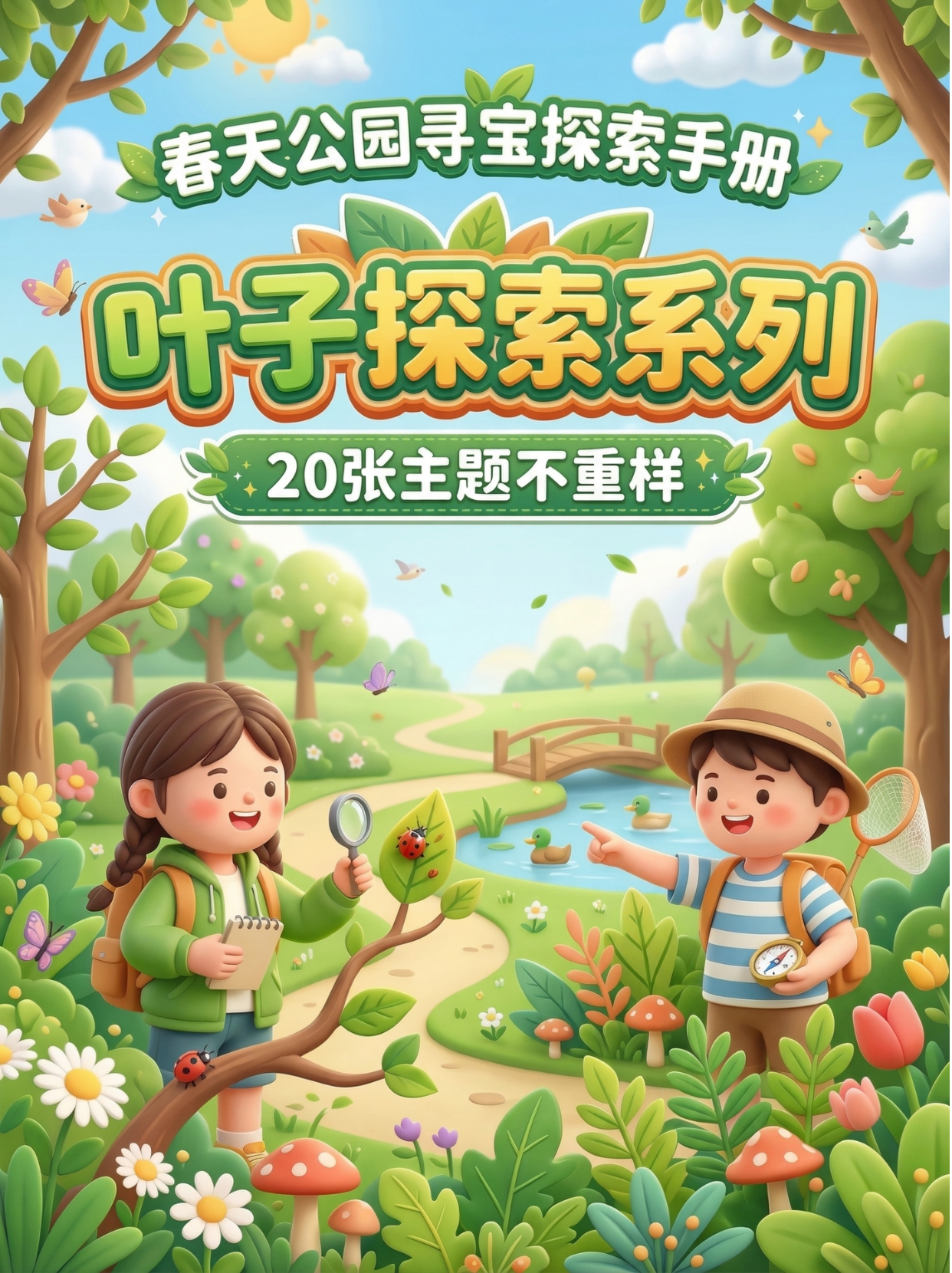 春天公园寻宝·叶子探索系列封面