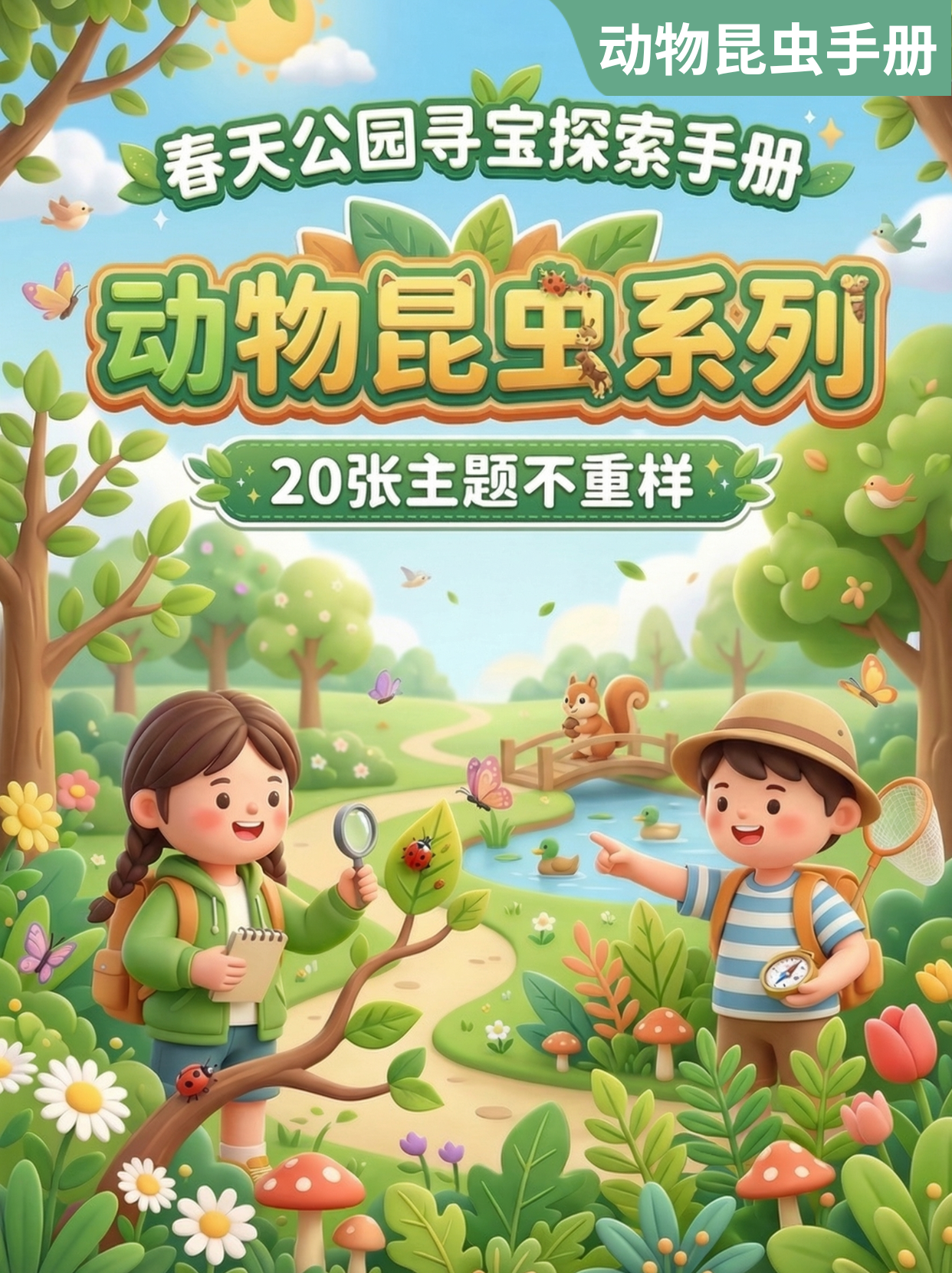 春天公园寻宝·昆虫动物探索系列封面