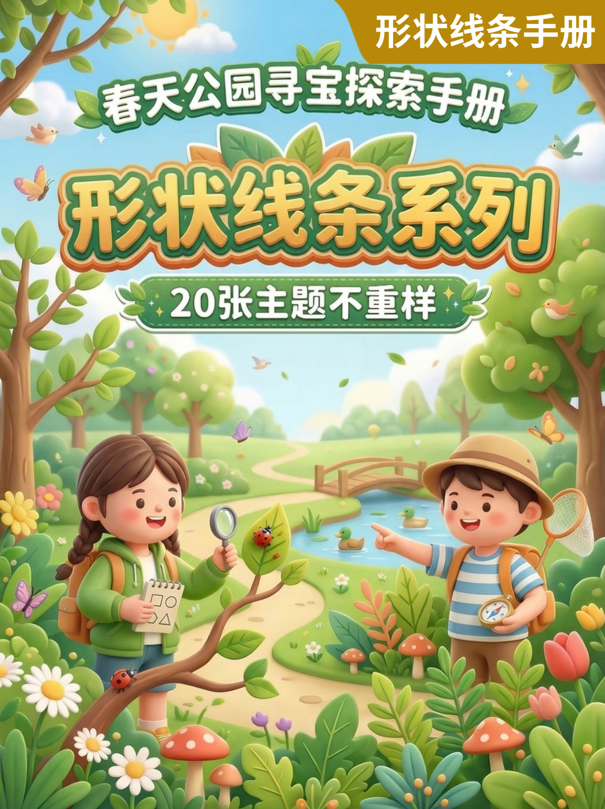 春天公园寻宝·形状线条探索系列封面