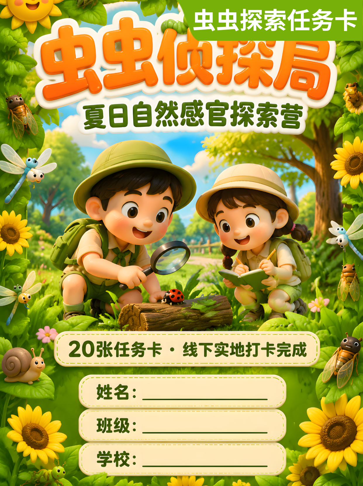 虫虫侦探局任务卡封面
