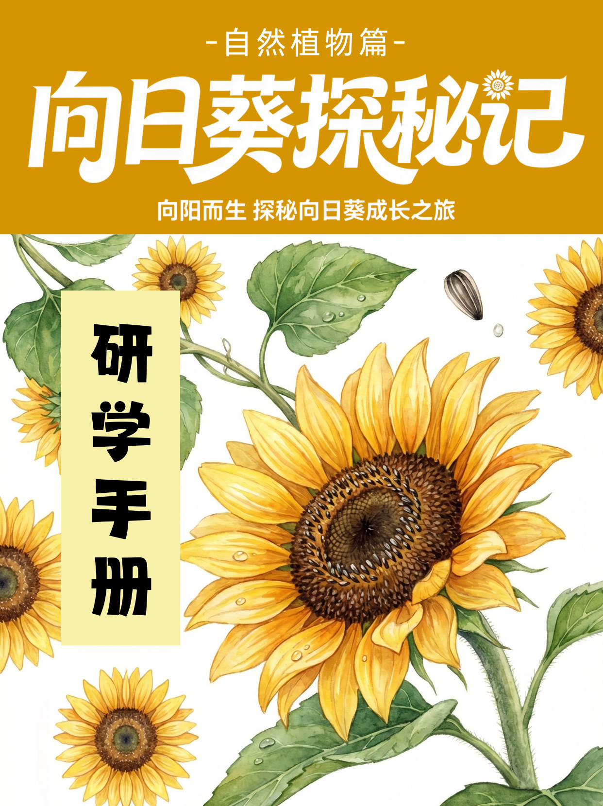 向日葵主题手册封面