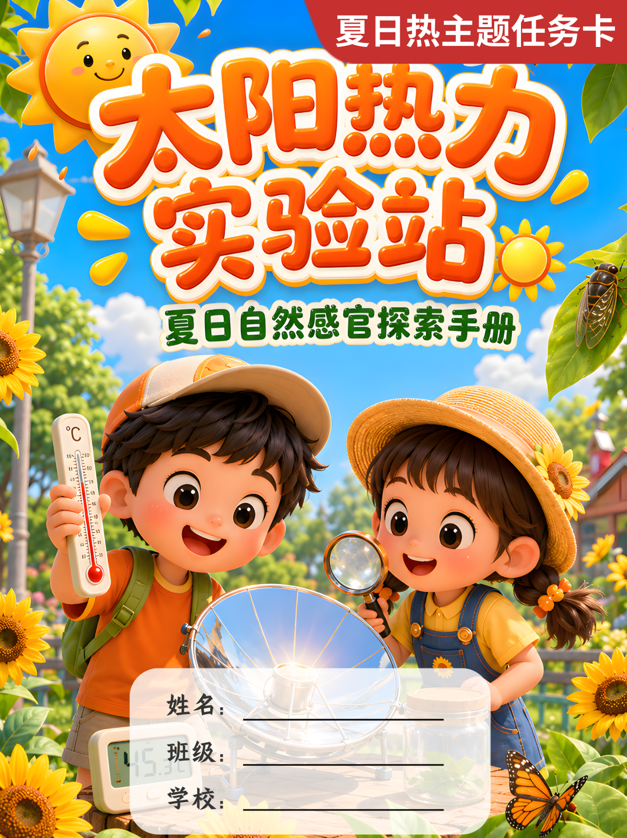 夏日太阳热力实验站任务卡封面
