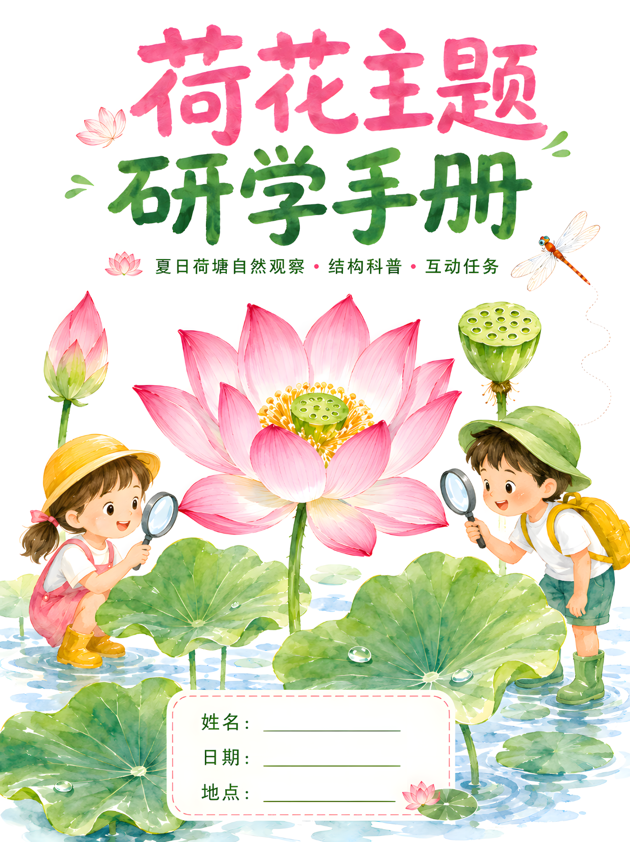 荷花主题手册封面