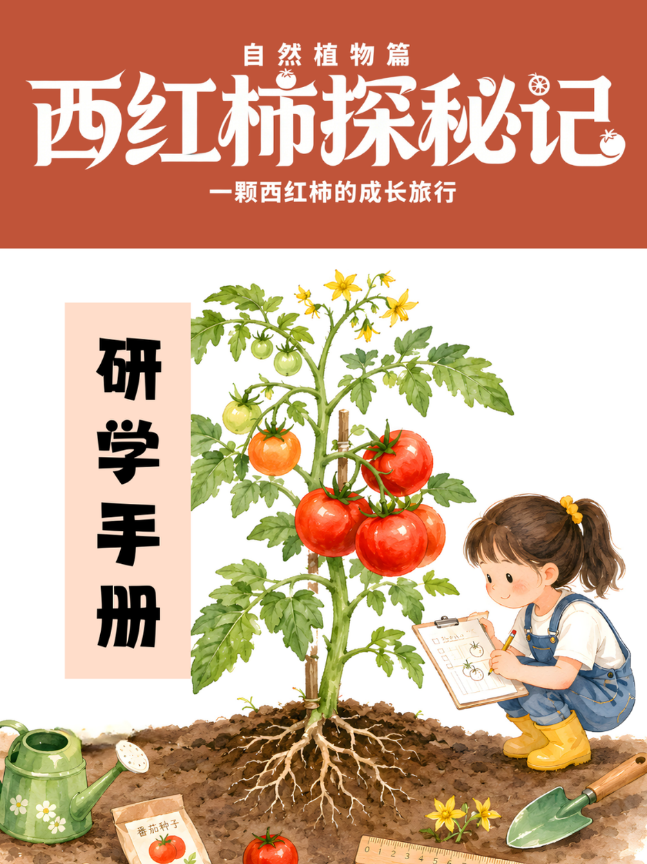 西红柿探秘记研学手册封面