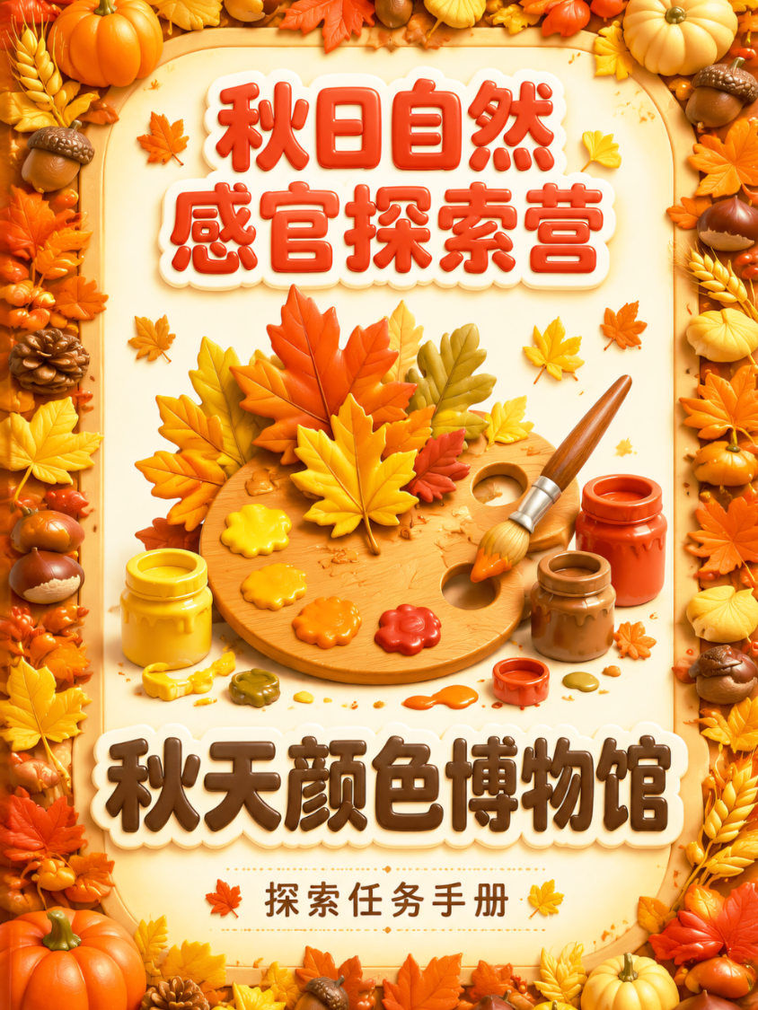 秋天颜色博物馆任务卡封面