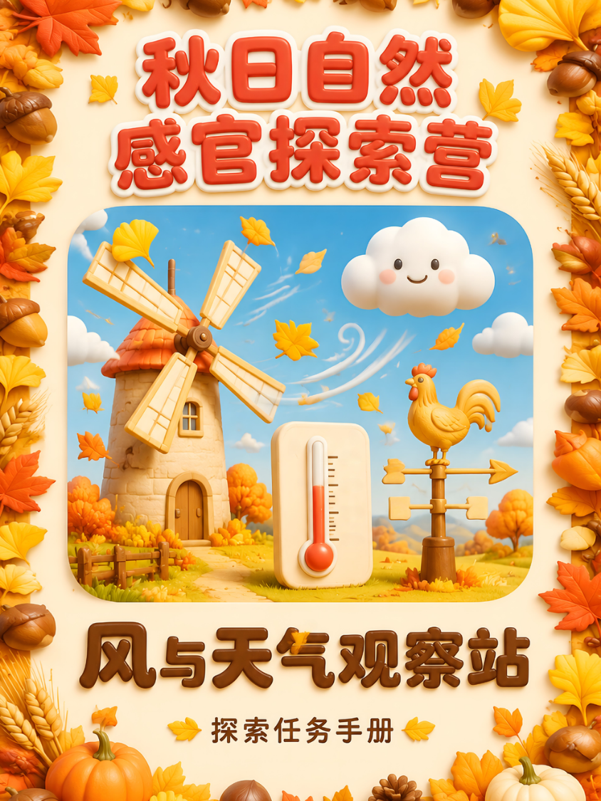 秋季风与天气观察站任务卡封面